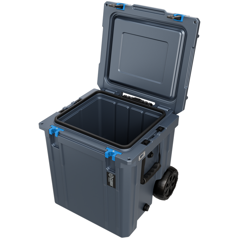 Load image into Gallery viewer, 46 Quart Rotomolded Cooler With Wheels - QuadraX
