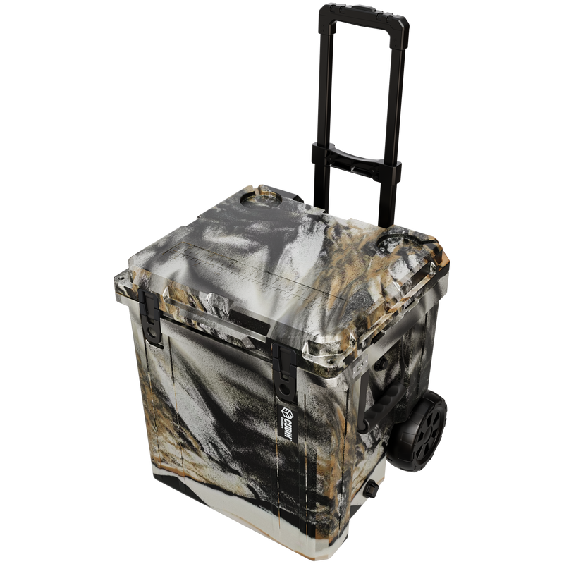 Load image into Gallery viewer, 46 Quart Rotomolded Cooler With Wheels - QuadraX
