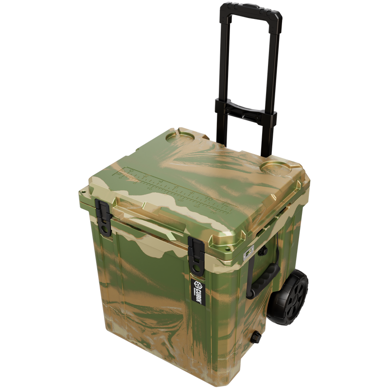 Load image into Gallery viewer, 46 Quart Rotomolded Cooler With Wheels - QuadraX
