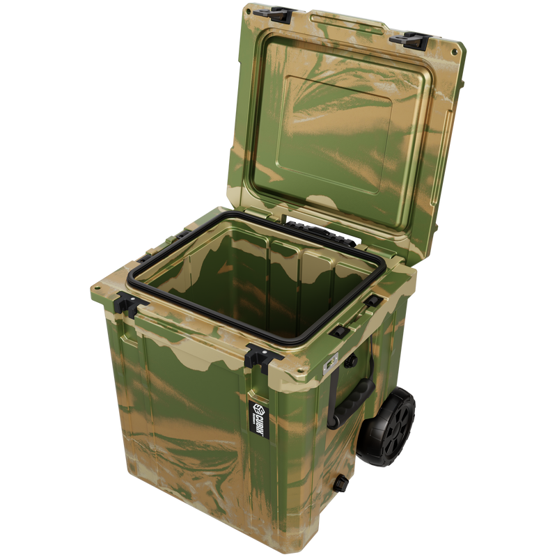 Load image into Gallery viewer, 46 Quart Rotomolded Cooler With Wheels - QuadraX
