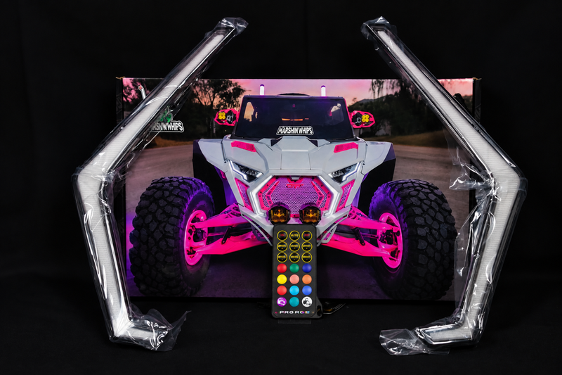 Load image into Gallery viewer, Polaris RZR Pro Series RGBW LED Chasing Fang Lights | App Control &amp; Turn Signal Sync
