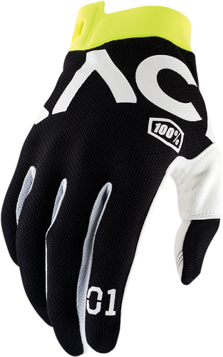 100% Racr iTrack Gloves - Black - Medium 10015-019-11