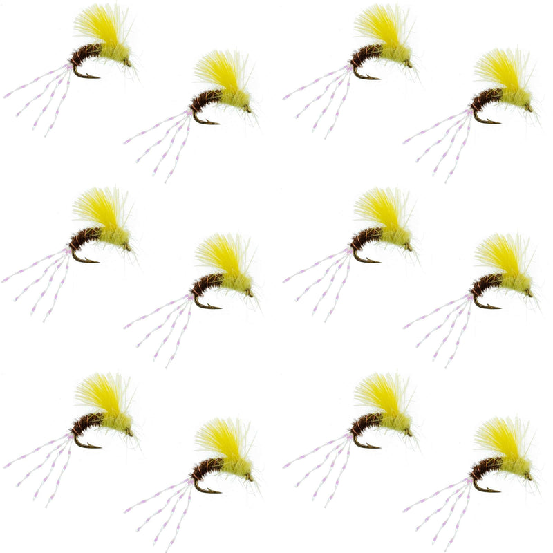 Load image into Gallery viewer, CDC Pale Morning Dun Emerger PMD Fishing Fly - 12 Flies Size 18
