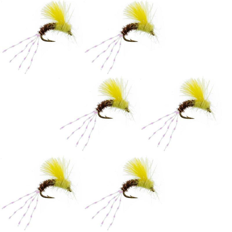 Load image into Gallery viewer, CDC Pale Morning Dun Emerger PMD Fishing Fly - 6 Flies Size 18
