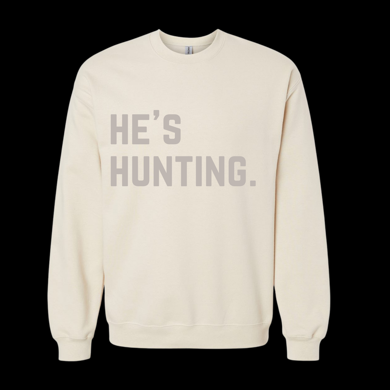 Load image into Gallery viewer, He’s Hunting. Crew Neck Sweatshirt
