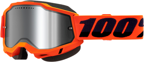 100% Accuri 2 Snow Goggles - Neon Orange - Silver Mirror 50022-00004