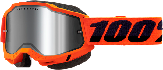 100% Accuri 2 Snow Goggles - Neon Orange - Silver Mirror 50022-00004