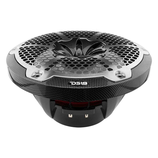 NXL 10" 2-Way Coaxial Marine Speaker With LED RGB Lights 200 Watts Rms 4-Ohm -Black Carbon Fiber - Skoutley Outdoors LLC