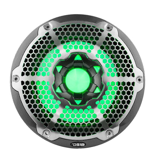 NXL 10" Marine Subwoofer With LED RGB Lights 300 Watts Rms SVC 4-Ohm -Black Carbon Fiber - Skoutley Outdoors LLC
