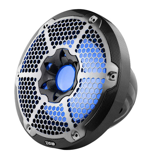 NXL 10" Marine Subwoofer With LED RGB Lights 300 Watts Rms SVC 4-Ohm -Black Carbon Fiber - Skoutley Outdoors LLC