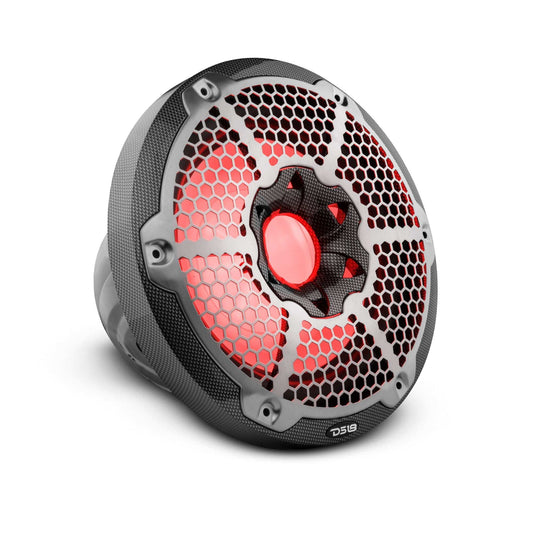 NXL 10" Marine Subwoofer With LED RGB Lights 300 Watts Rms SVC 4-Ohm -Black Carbon Fiber - Skoutley Outdoors LLC
