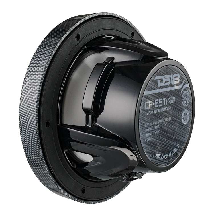 Load image into Gallery viewer, NXL 6.5&quot; 2-Way Coaxial Marine Speaker With LED RGB Lights 100 Watts Rms 4-Ohm - Black Carbon Fiber - Skoutley Outdoors LLC

