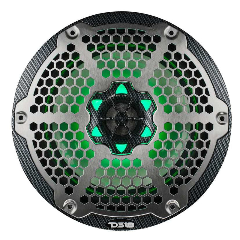 Load image into Gallery viewer, NXL 8&quot; 2-Way Coaxial Marine Speaker With LED RGB Lights 125 Watts Rms 4-Ohm - Black Carbon Fiber - Skoutley Outdoors LLC
