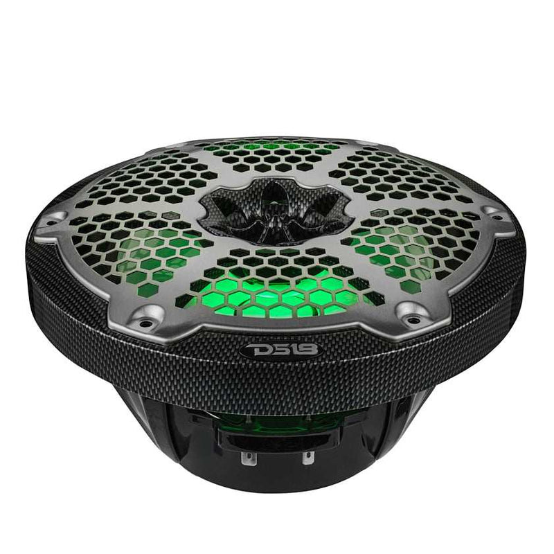 Load image into Gallery viewer, NXL 8&quot; 2-Way Coaxial Marine Speaker With LED RGB Lights 125 Watts Rms 4-Ohm - Black Carbon Fiber - Skoutley Outdoors LLC
