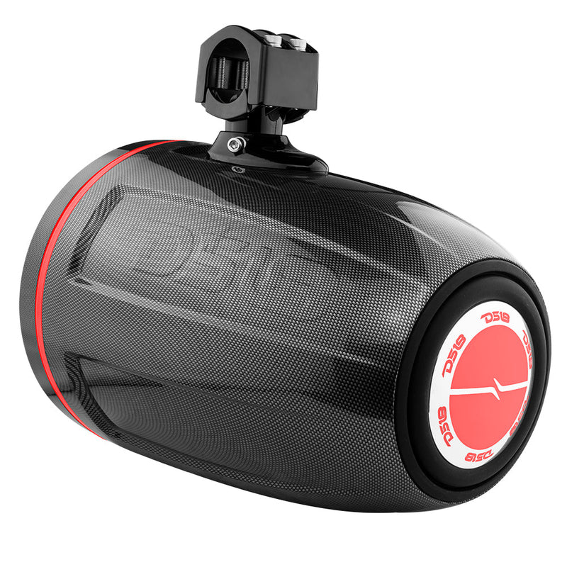 Load image into Gallery viewer, NXL 10&quot; Neodymium Marine and Powersports Towers with Built-in Passive Radiator, 1&quot; Driver and LED RGB Lights 300 Watts Rms -Black Carbon Fiber
