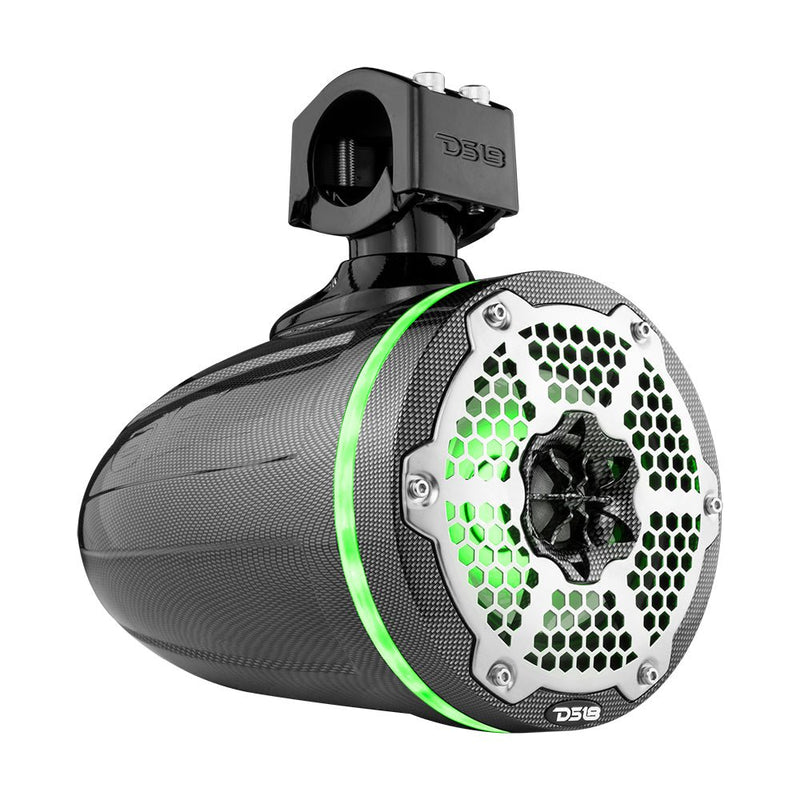 Load image into Gallery viewer, NXL 6.5" Marine and Powersports Towers LED RGB Lights 100 Watts Rms - Black Carbon Fiber
