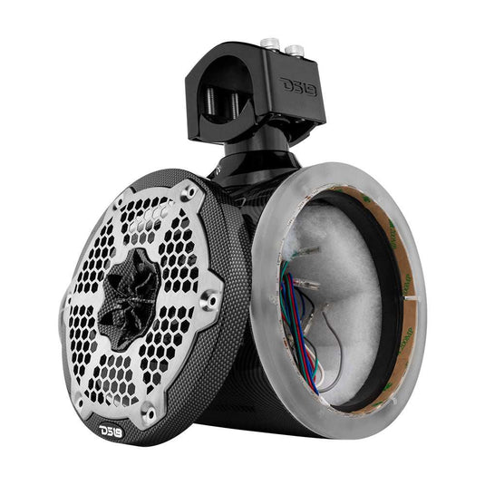 NXL 6.5" Marine and Powersports Empty Tower LED RGB Lights -Black Carbon Fiber - Skoutley Outdoors LLC
