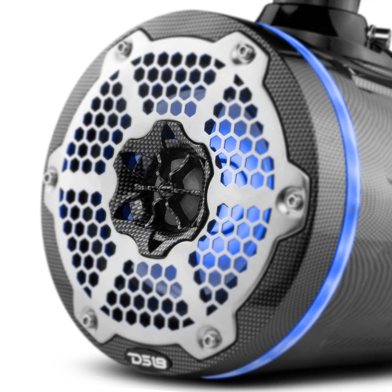 Load image into Gallery viewer, NXL 6.5" Marine and Powersports Towers LED RGB Lights 100 Watts Rms - Black Carbon Fiber
