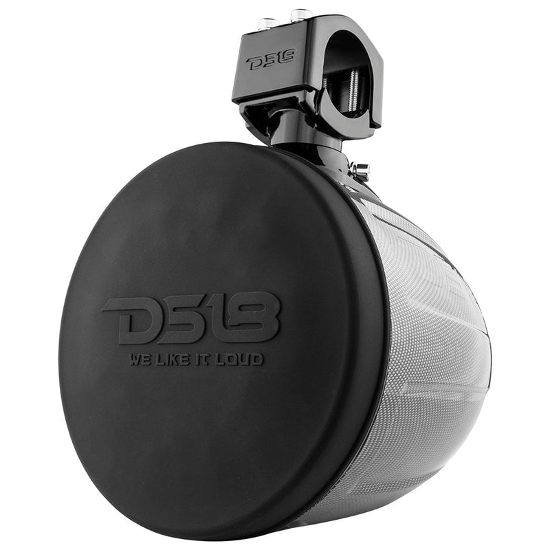 Load image into Gallery viewer, NXL 8&quot; Marine and Powersports Compact PRO Towers with Loudspeaker and driver Built in LED RGB Lights 250 Watts Rms -Black Carbon Fiber (PRO-HY8.4B Included)
