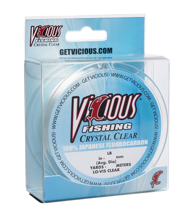 Load image into Gallery viewer, Vicious Crystal Clear 100% Japanese Fluorocarbon - 20 Lb Test
