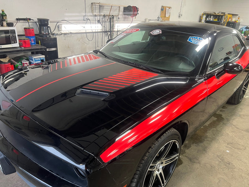 Load image into Gallery viewer, Two Tone Layered Strobe Hood for 2014-2024 Dodge Challenger
