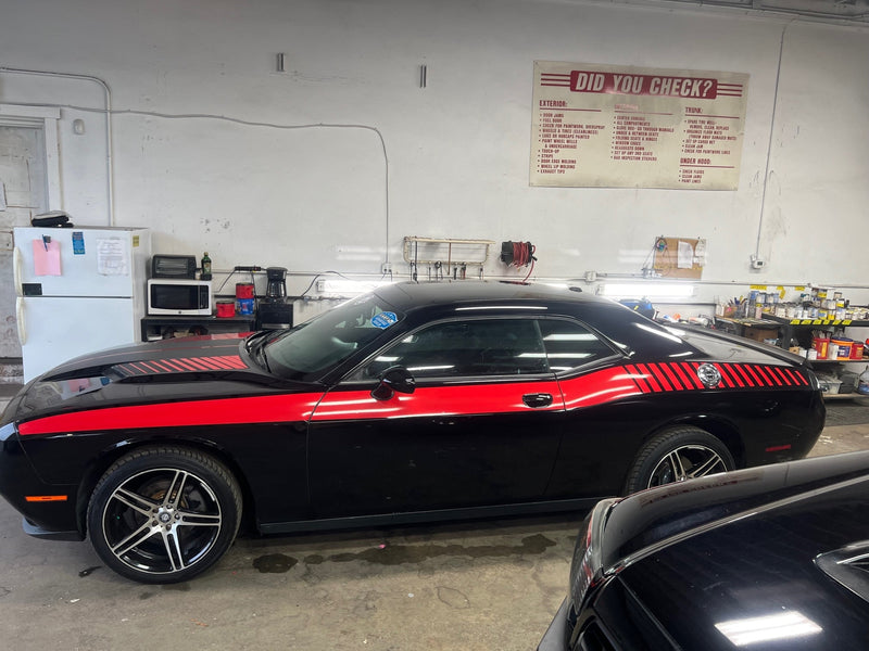 Load image into Gallery viewer, Side Strobe Stripe Decals for 2014-2024 Dodge Challenger (x2)
