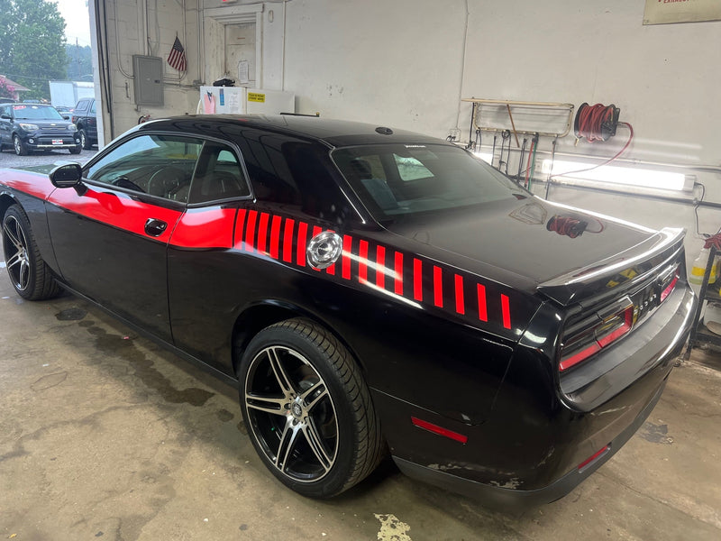 Load image into Gallery viewer, Side Strobe Stripe Decals for 2014-2024 Dodge Challenger (x2)
