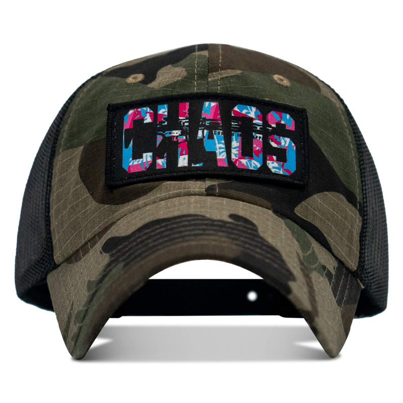 Load image into Gallery viewer, Chaos Hawaiian Patch Tactical Ripstop Mesh Snapback Hat

