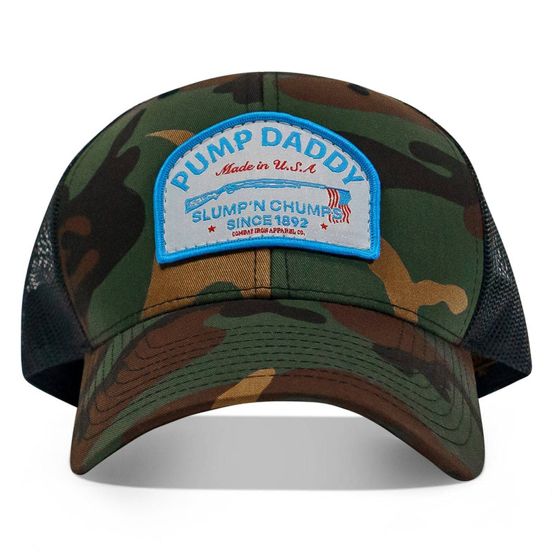 Load image into Gallery viewer, Pump Daddy Slump&#39;n Chumps USA Patch SnapBack
