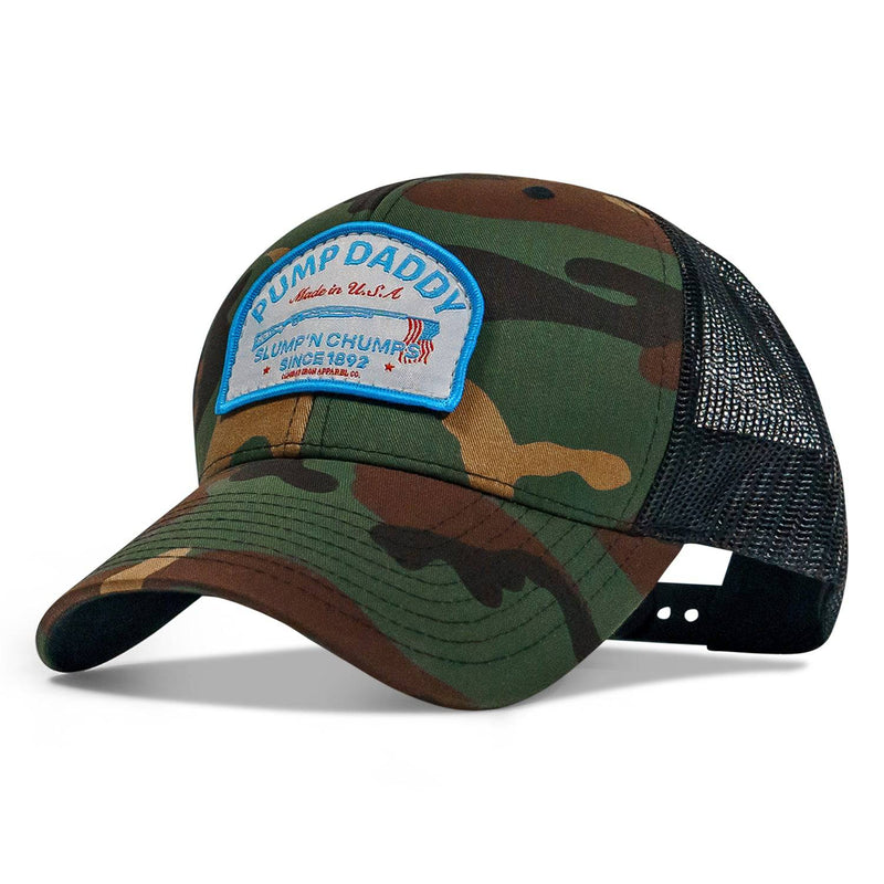 Load image into Gallery viewer, Pump Daddy Slump&#39;n Chumps USA Patch SnapBack
