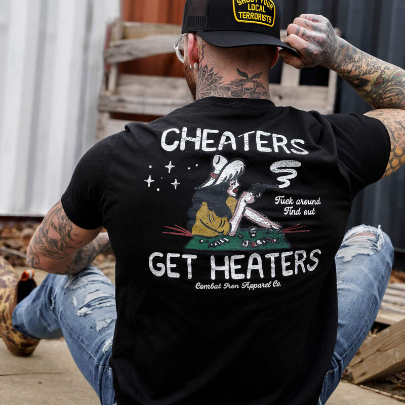 Load image into Gallery viewer, Cheaters Get Heaters Cowboy Edition Men&#39;s T-Shirt
