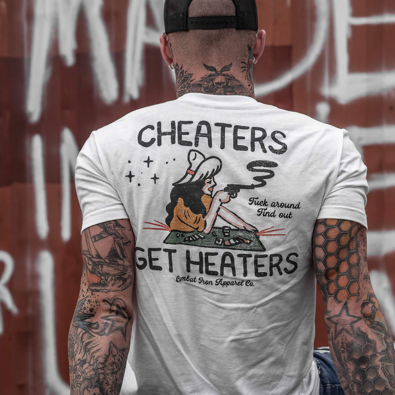 Load image into Gallery viewer, Cheaters Get Heaters Cowboy Edition Men&#39;s T-Shirt
