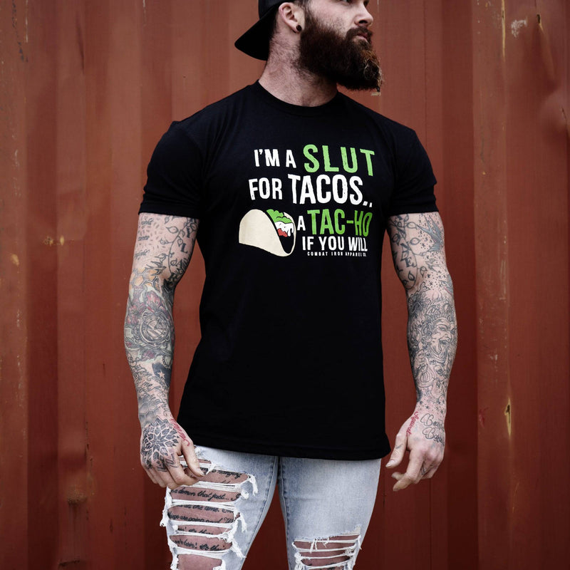 Load image into Gallery viewer, I’M A SLUT FOR TACOS. A TAC-HO IF YOU WILL Men&#39;s T-Shirt
