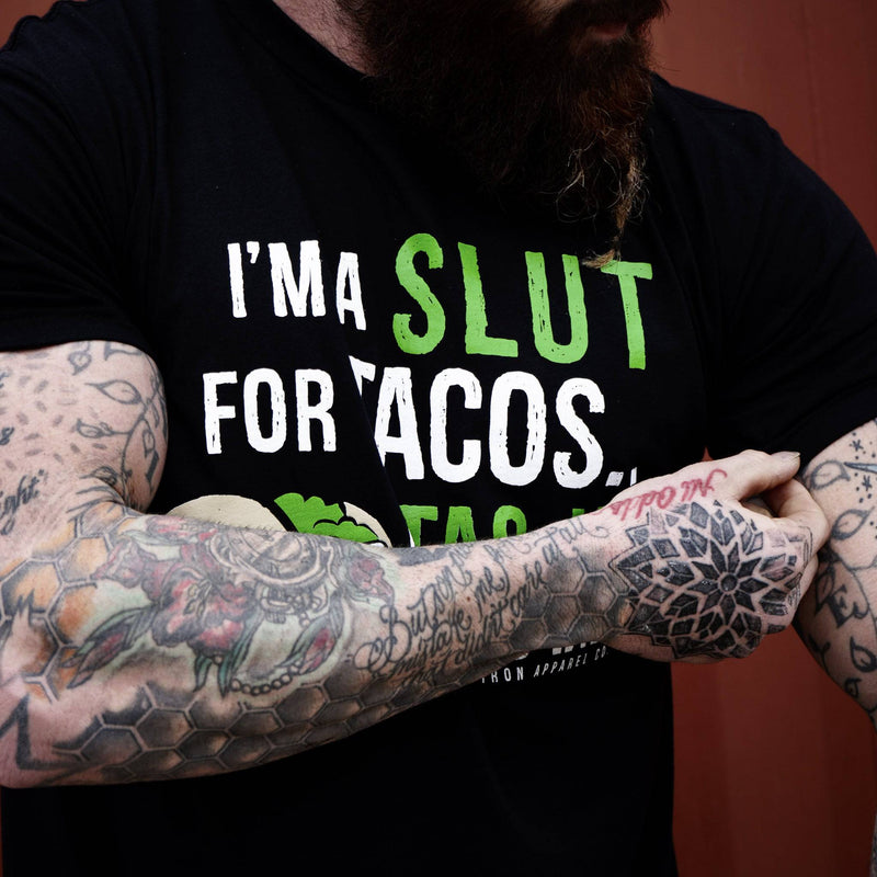Load image into Gallery viewer, I’M A SLUT FOR TACOS. A TAC-HO IF YOU WILL Men&#39;s T-Shirt
