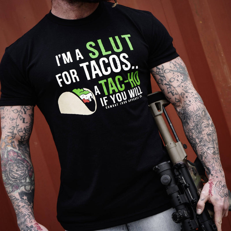 Load image into Gallery viewer, I’M A SLUT FOR TACOS. A TAC-HO IF YOU WILL Men&#39;s T-Shirt
