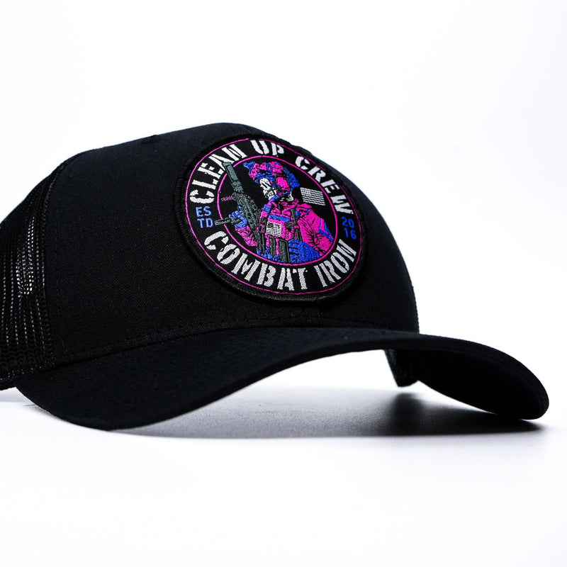 Load image into Gallery viewer, Clean Up Crew Miami Patch Mid-Profile Mesh Snapback Hat
