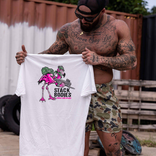 Flamingo Operator Stack Bodies Men's T-Shirt