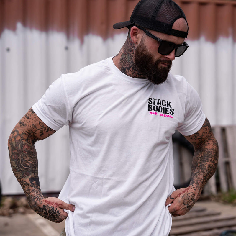 Load image into Gallery viewer, Flamingo Operator Stack Bodies Men&#39;s T-Shirt
