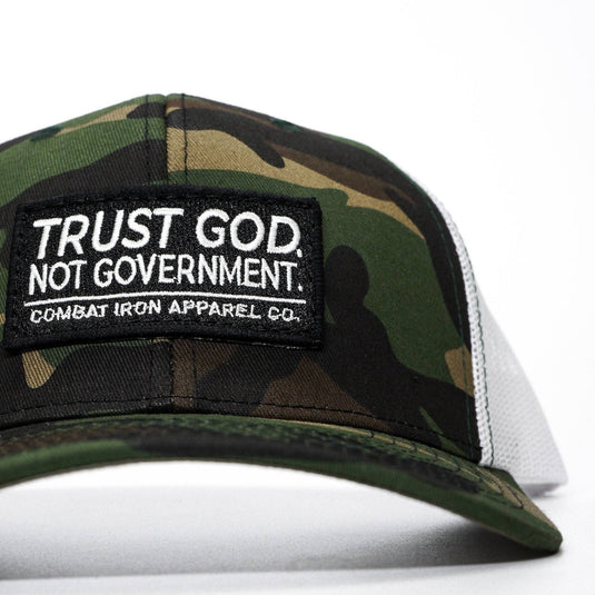 Trust God. Not Government. Mid-Profile Mesh Snapback