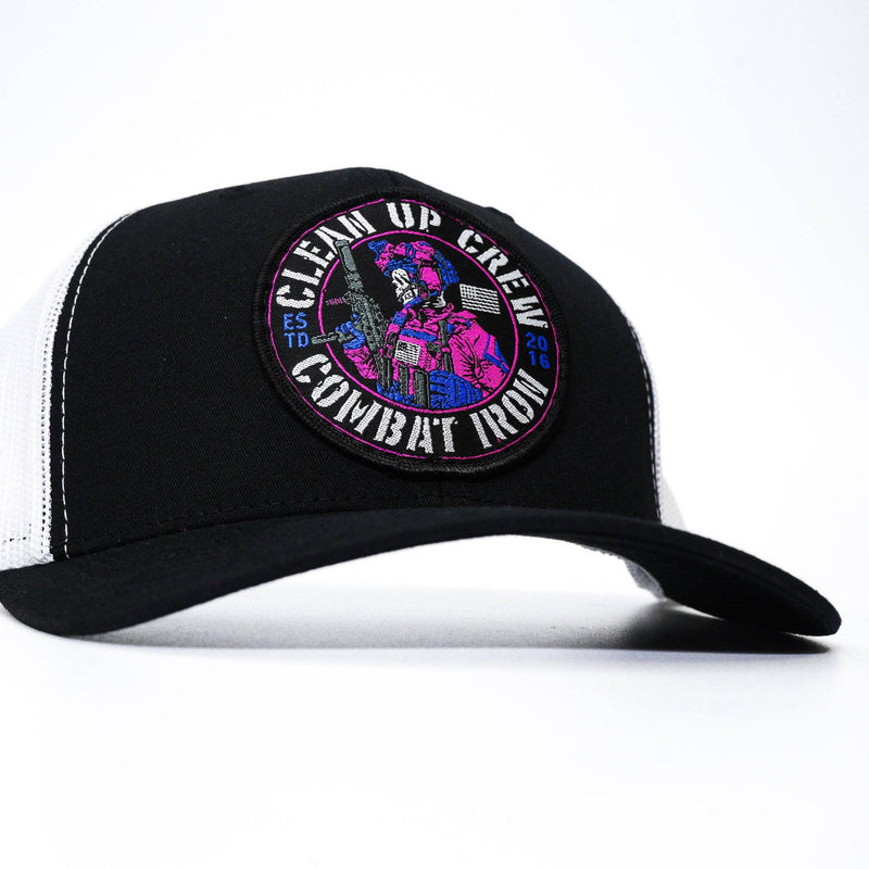 Load image into Gallery viewer, Clean Up Crew Miami Patch Mid-Profile Mesh Snapback Hat
