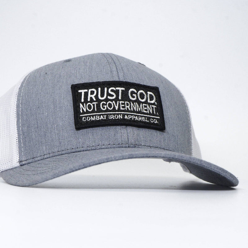 Load image into Gallery viewer, Trust God. Not Government. Mid-Profile Mesh Snapback
