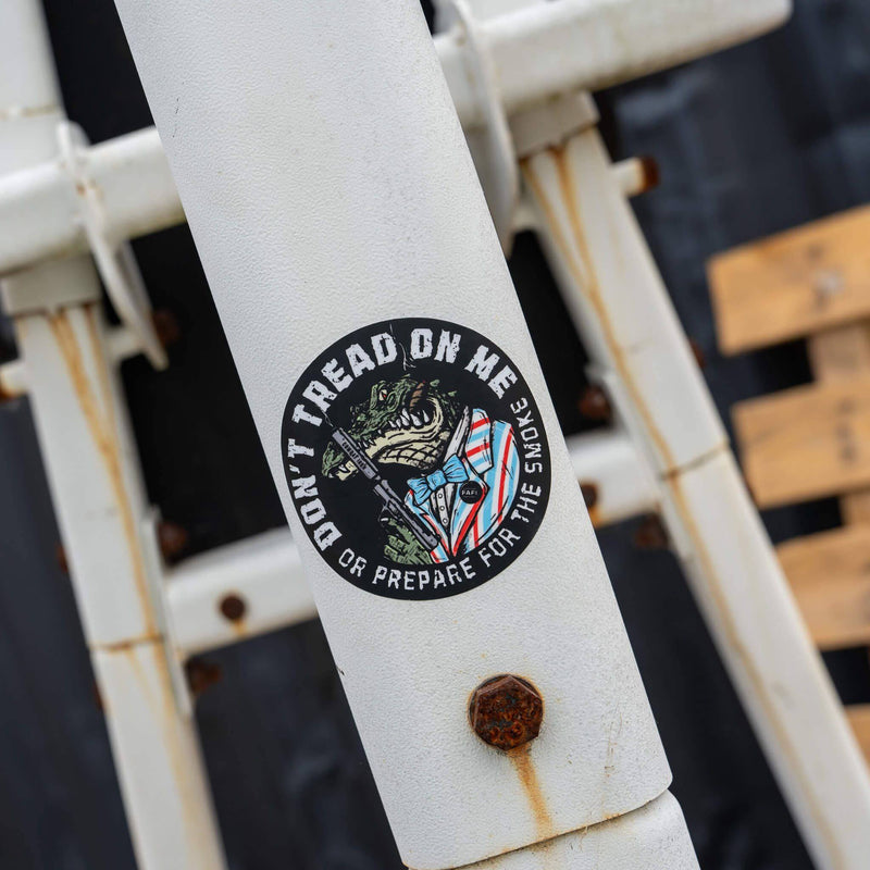 Load image into Gallery viewer, Don&#39;t Tread On Me FAFO Alligator Decal
