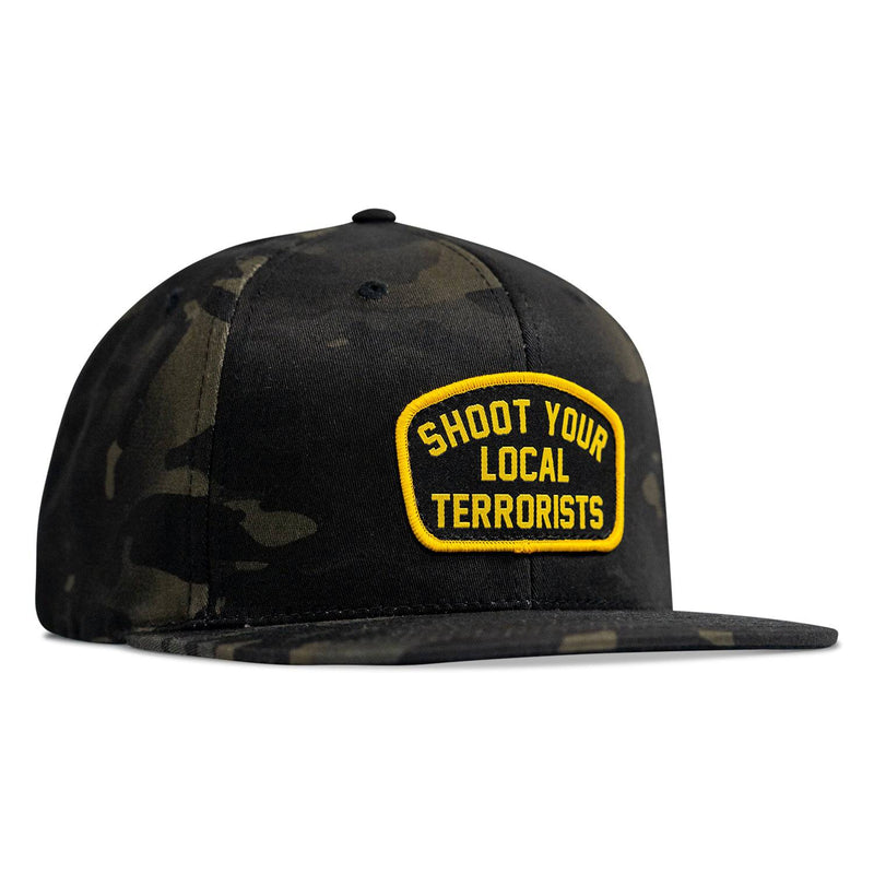 Load image into Gallery viewer, Shoot Your Local Terrorists Flat Bill SnapBack Hat
