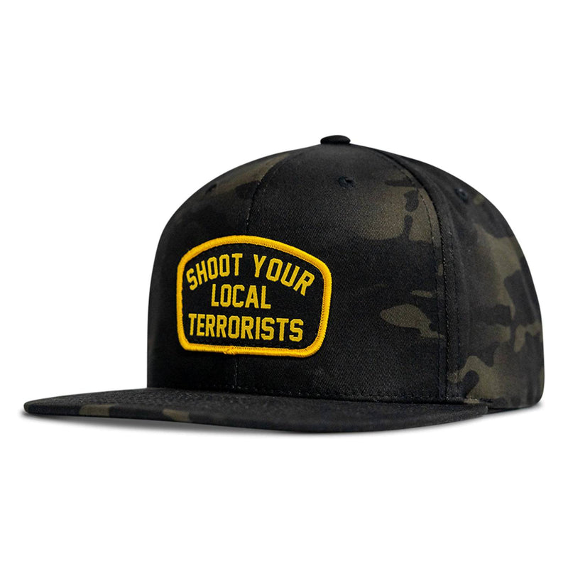 Load image into Gallery viewer, Shoot Your Local Terrorists Flat Bill SnapBack Hat
