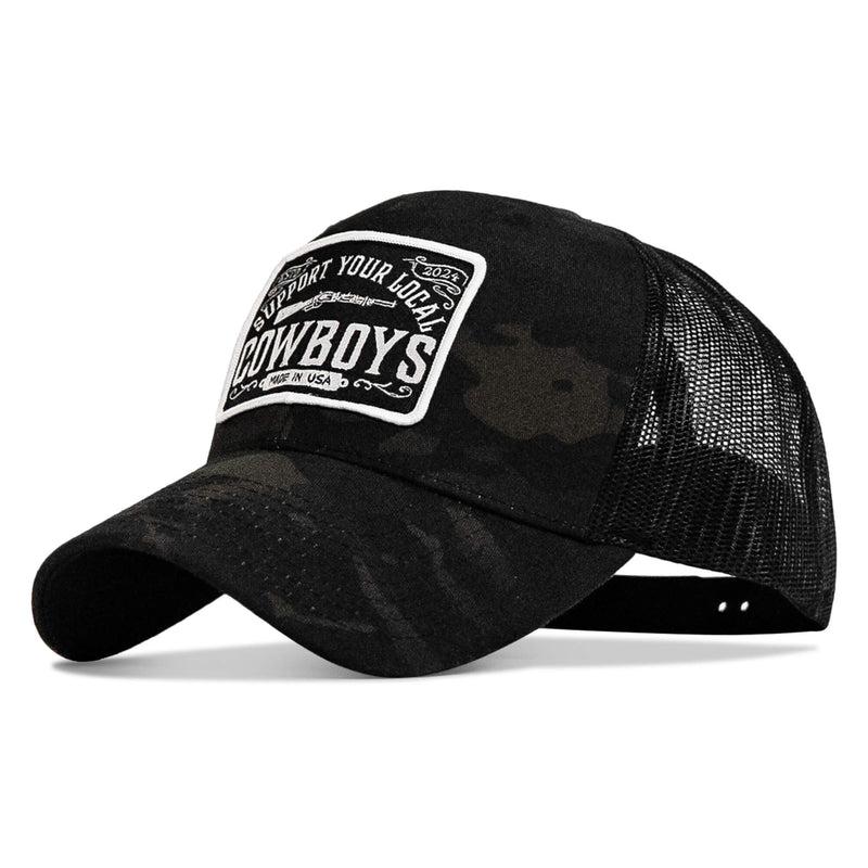 Load image into Gallery viewer, Support Your Local Cowboys Patch Snapback Hat
