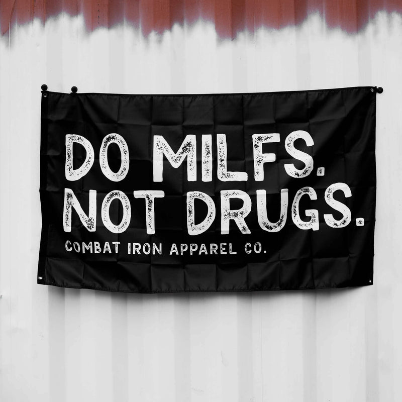 Load image into Gallery viewer, DO MILFS. NOT DRUGS. 3&#39; X 5&#39; Wall Flag
