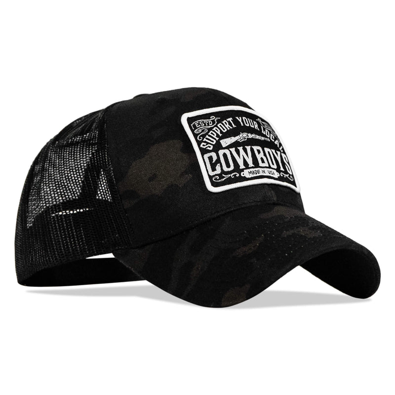 Load image into Gallery viewer, Support Your Local Cowboys Patch Snapback Hat
