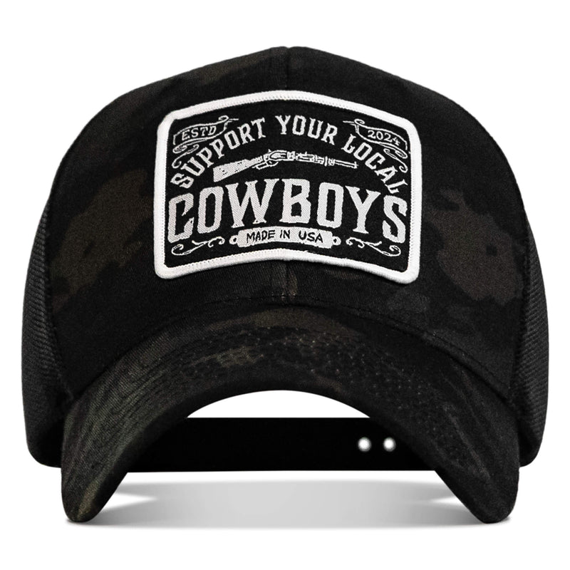 Load image into Gallery viewer, Support Your Local Cowboys Patch Snapback Hat
