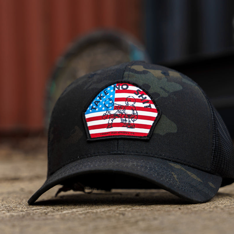 Load image into Gallery viewer, Take No Shit American Flag Patch SnapBack
