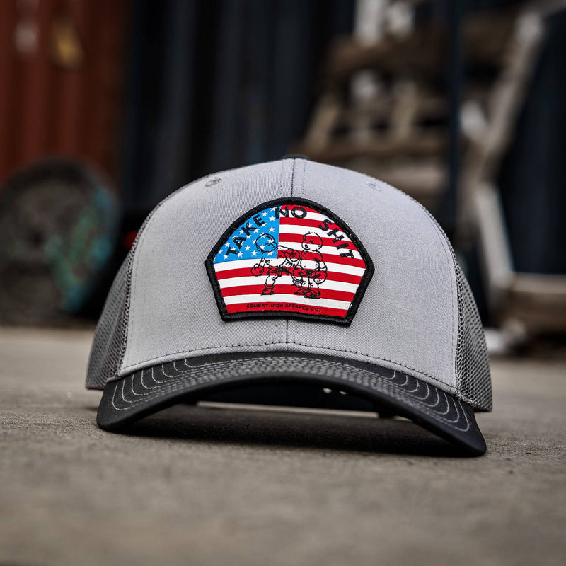 Load image into Gallery viewer, Take No Shit American Flag Patch SnapBack
